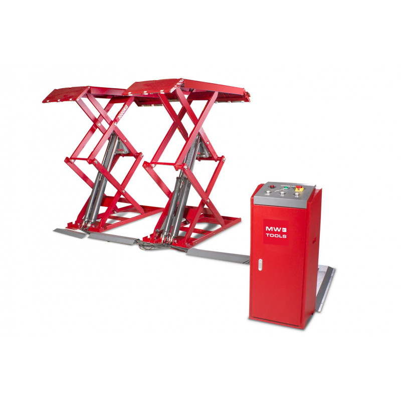 PONT ÉLÉVATEUR À CISEAUX 3 T HAUTEUR DE LEVAGE 1850 MM 3X380V MW-TOOLS SL300U