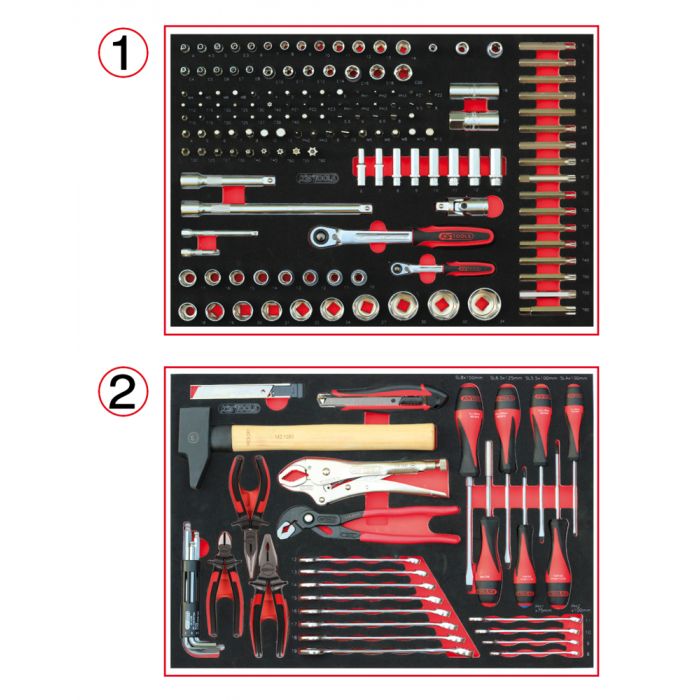 SERVANTE RACING 6 TIROIRS ÉQUIPÉE DE 184 OUTILS – Image 2