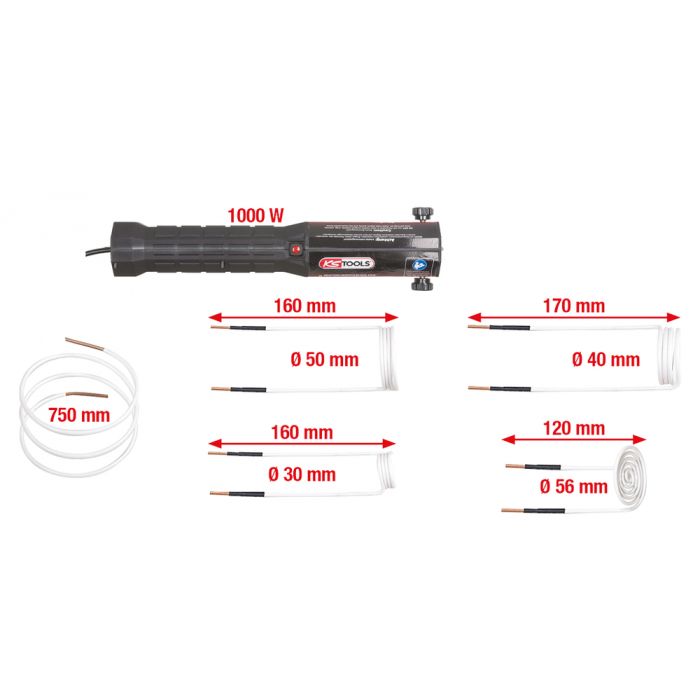 COFFRET PISTOLET À CHALEUR PAR INDUCTION, 6 PIÈCES – Image 3