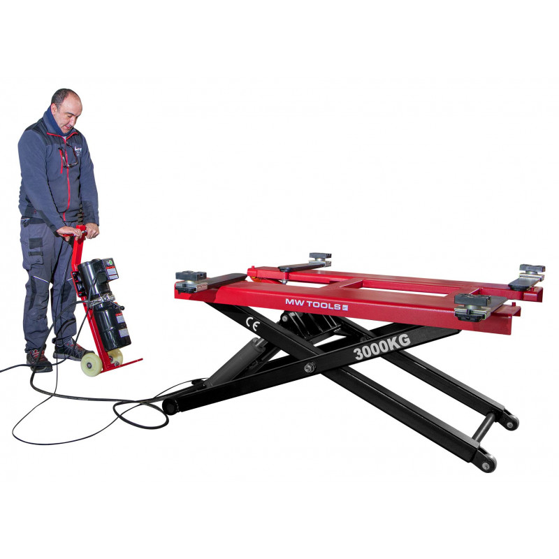 PONT ÉLÉVATEUR À CISEAUX MOBILE 3T 220V LEVAGE 980 MM MW-TOOLS MSL300M – Image 3