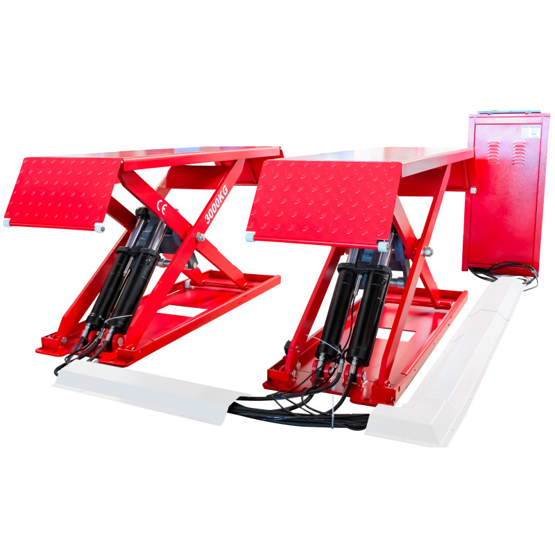 PONT ÉLÉVATEUR À CISEAUX 3 T HAUTEUR DE LEVAGE 960 MM 3X380V MW-TOOLS SL300 – Image 8
